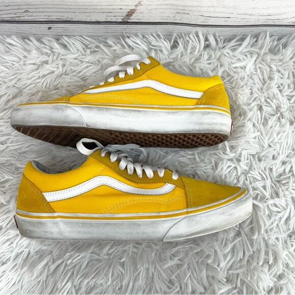 Vans Bright Yellow White Sneakers Unisex 8.5 Men - 10 Women - Picture 8 of 9